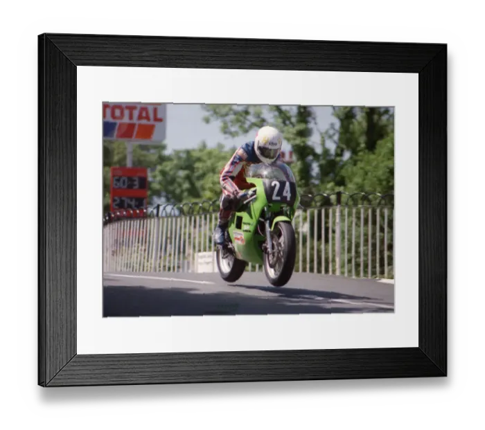 Framed Print : John Henderson (Spondon Kawasaki) 1994 Singles TT Framed Print : John Henderson (Spondon Kawasaki) 1994 Singles TT