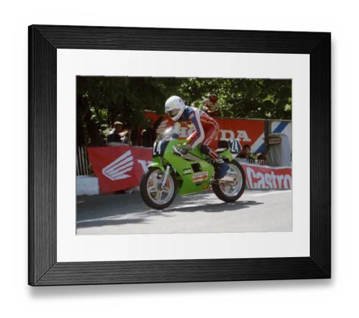 Framed Print : John Henderson (Spondon Kawasaki) 1994 Singles TT Framed Print : John Henderson (Spondon Kawasaki) 1994 Singles TT
