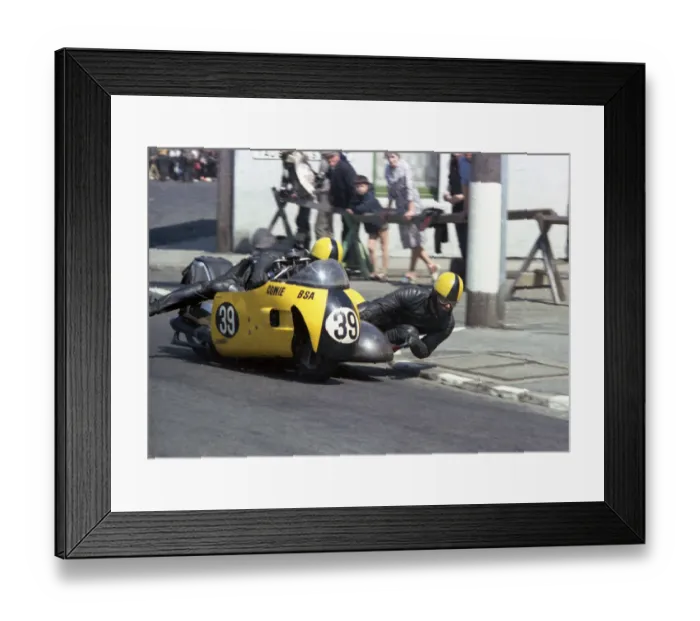 Framed Print : Mac Hobson & Geoff Atkinson (Cowie BSA) 1967 Sidecar TT Framed Print : Mac Hobson & Geoff Atkinson (Cowie BSA) 1967 Sidecar TT