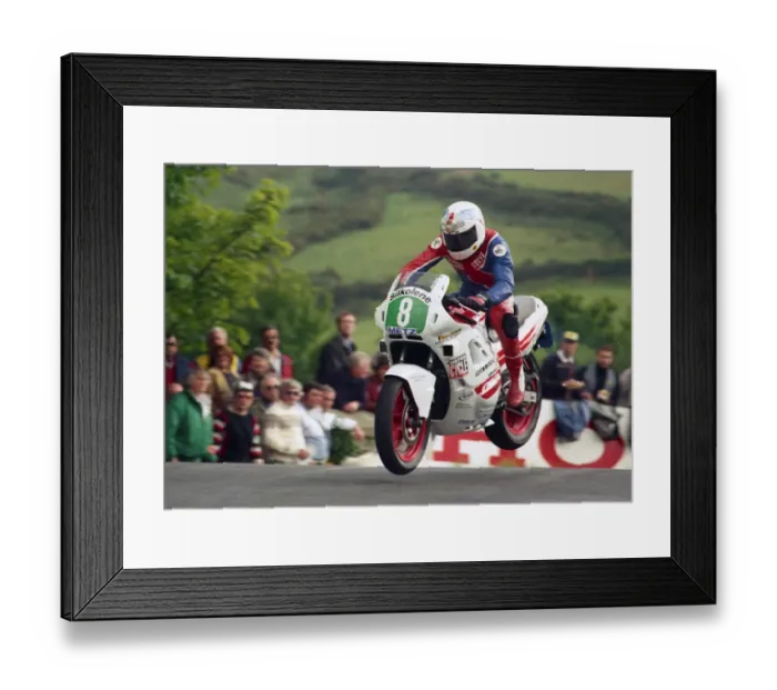 Framed Print : Steve Hislop (Honda) 1988 Production C TT Framed Print : Steve Hislop (Honda) 1988 Production C TT