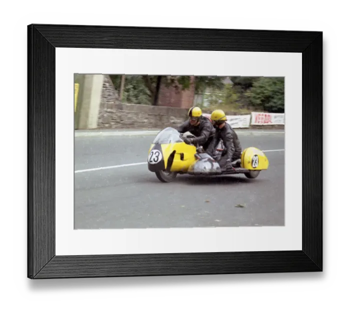 Framed Print : Mac Hobson & Geoff Atkinson (Tribsa) 1966 Sidecar TT Framed Print : Mac Hobson & Geoff Atkinson (Tribsa) 1966 Sidecar TT