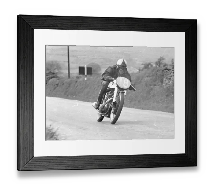 Framed Print : Harry Hinton snr (Norton) 1951 Junior TT