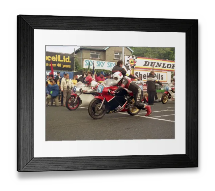 Framed Print : Neil Tuxworth (Armstrong) and Steve Hislop (Armstrong) 1987 Junior TT Framed Print : Neil Tuxworth (Armstrong) and Steve Hislop (Armstrong) 1987 Junior TT