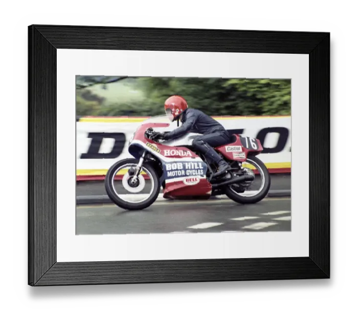 Framed Print : Bob Hill (Honda) 1980 Formula Three TT Framed Print : Bob Hill (Honda) 1980 Formula Three TT