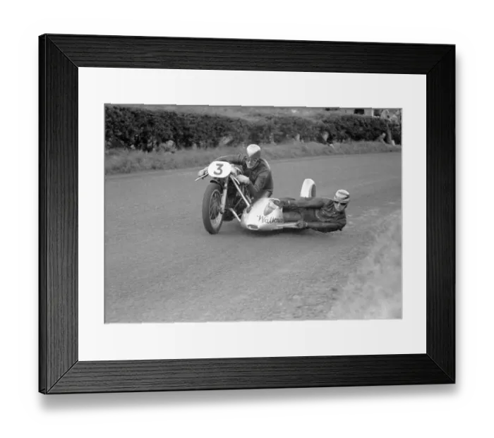 Framed Print : Eric Oliver & Stan Dibben (Norton Watsonian) 1953 Ulster Grand Prix Framed Print : Eric Oliver & Stan Dibben (Norton Watsonian) 1953 Ulster Grand Prix