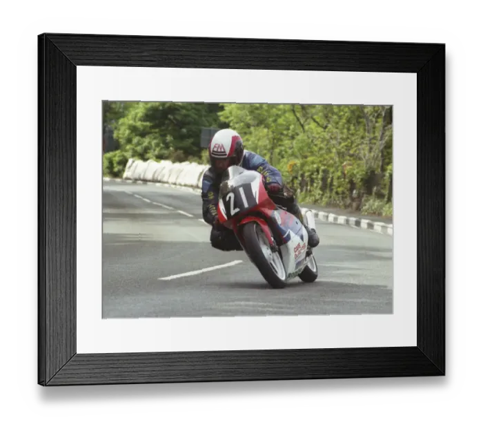 Framed Print : Jim Hodson (Honda) 1996 Ultra Lightweight TT