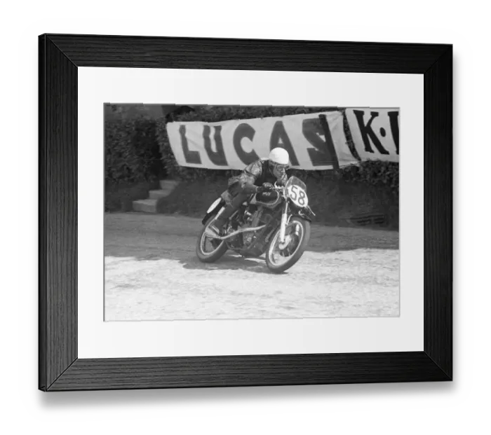 Framed Print : Eric Houseley (AJS) 1954 Junior TT Framed Print : Eric Houseley (AJS) 1954 Junior TT