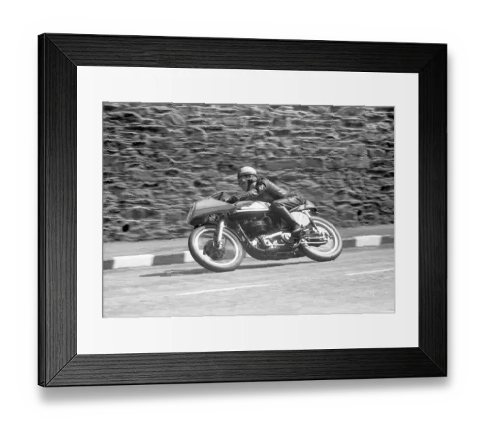 Framed Print : Alan Holmes (Norton) 1957 Junior TT Framed Print : Alan Holmes (Norton) 1957 Junior TT