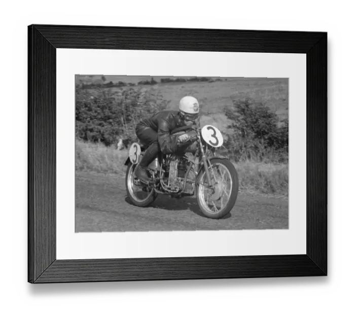 Framed Print : Bill Webster (MV) 1953 Ultra Lightweight Ulster Grand Prix