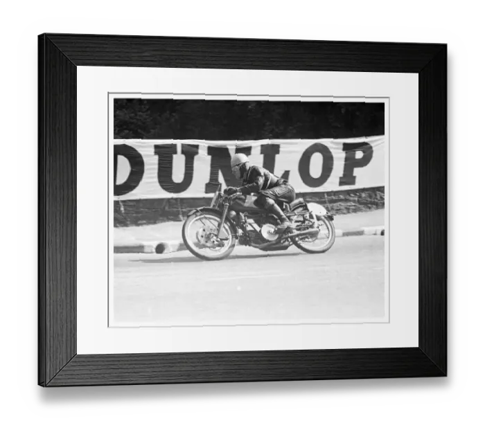 Framed Print : Wilf Hutt (Guzzi) 1951 Lightweight TT Framed Print : Wilf Hutt (Guzzi) 1951 Lightweight TT