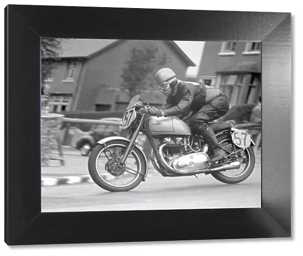 Dennis Gallagher (Triumph) 1952 Senior Manx Grand Prix