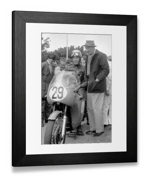 Framed Print : Peter Darvill (AJS) 1963 Junior Manx Grand Prix Framed Print : Peter Darvill (AJS) 1963 Junior Manx Grand Prix