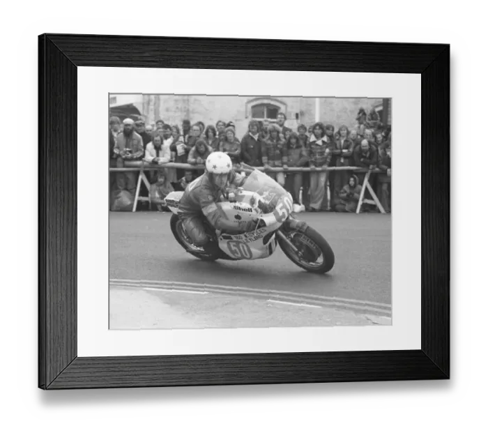 Framed Print : Bill Ingham (Yamaha) 1977 Jubilee TT Framed Print : Bill Ingham (Yamaha) 1977 Jubilee TT