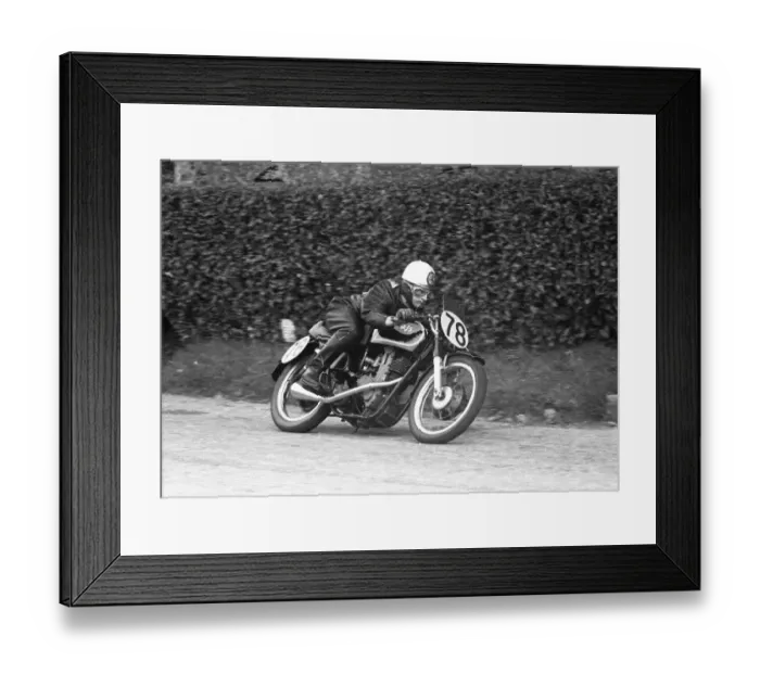 Framed Print : Derek Ennett (AJS) 1954 Junior Manx Grand Prix Framed Print : Derek Ennett (AJS) 1954 Junior Manx Grand Prix