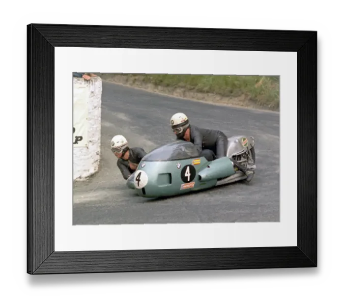 Framed Print : George Auerbacher & Hermann Hahn (BMW) 1970 Sidecar 500 TT Framed Print : George Auerbacher & Hermann Hahn (BMW) 1970 Sidecar 500 TT