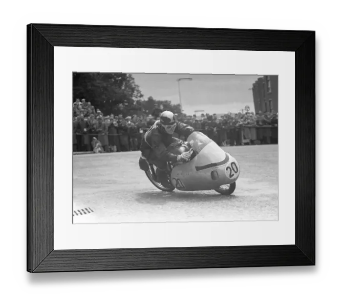 Framed Print : Doug Allen (Mondial) 1957 Ultra Lightweight TT
