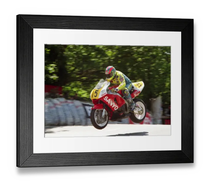 Framed Print : Adrian Archibald (Honda) 1998 Senior TT