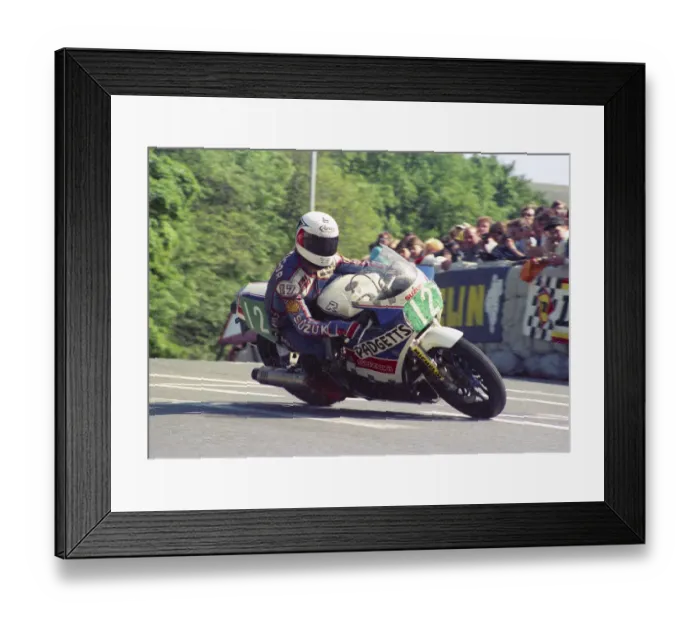 Framed Print : Anders Andersson (Suzuki) 1987 Production TT Framed Print : Anders Andersson (Suzuki) 1987 Production TT