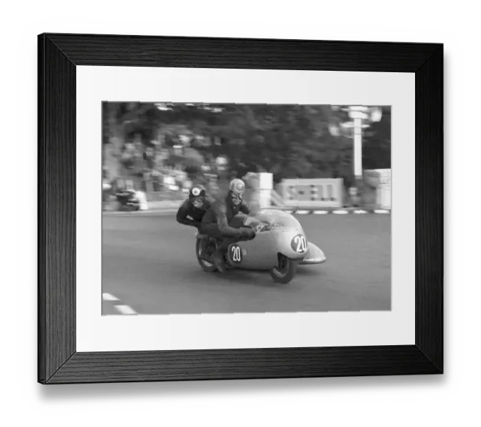 Framed Print : Tony Baitup & A B Diggle (Triumph) 1966 Sidecar TT Framed Print : Tony Baitup & A B Diggle (Triumph) 1966 Sidecar TT