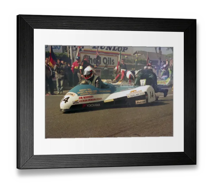 Framed Print : Tony Baker & John Hennigan (Yamaha) 1987 Sidecar TT Framed Print : Tony Baker & John Hennigan (Yamaha) 1987 Sidecar TT