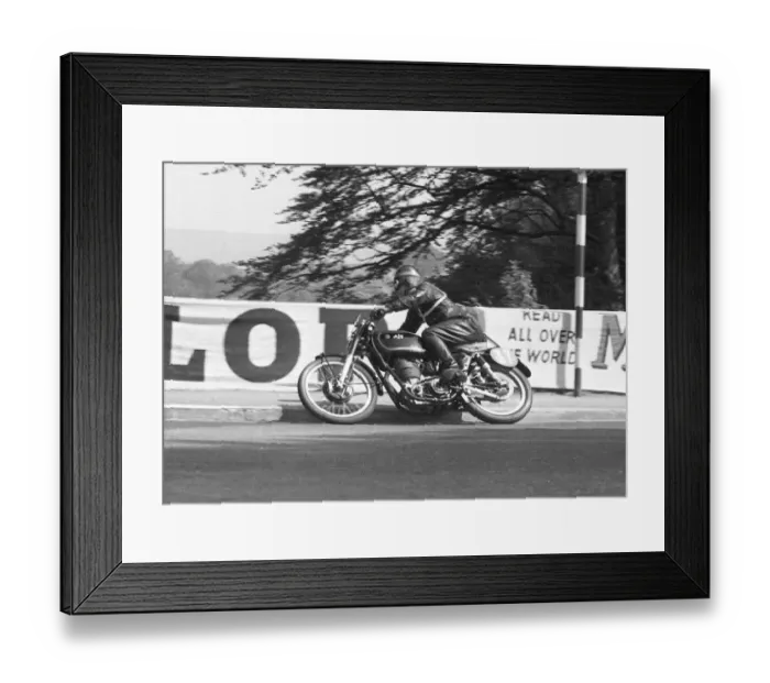 Framed Print : Ernie Barrett (AJS) 1951 Junior TT Framed Print : Ernie Barrett (AJS) 1951 Junior TT