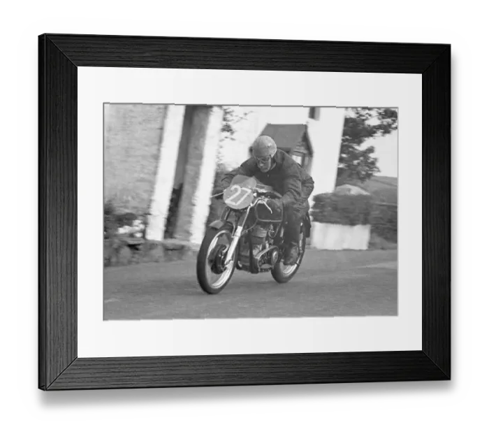 Framed Print : Syd Barnett (AJS) 1953 Junior TT Framed Print : Syd Barnett (AJS) 1953 Junior TT