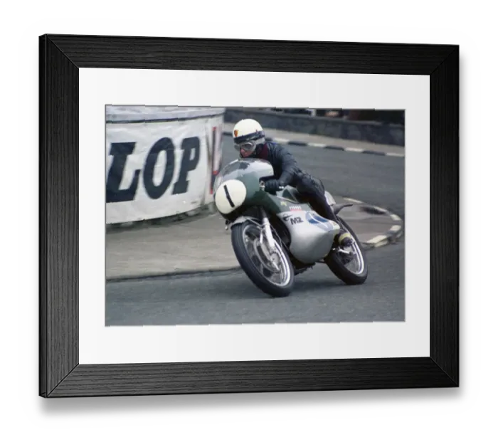 Framed Print : Gunther Bartusch (MZ) 1971 Junior TT