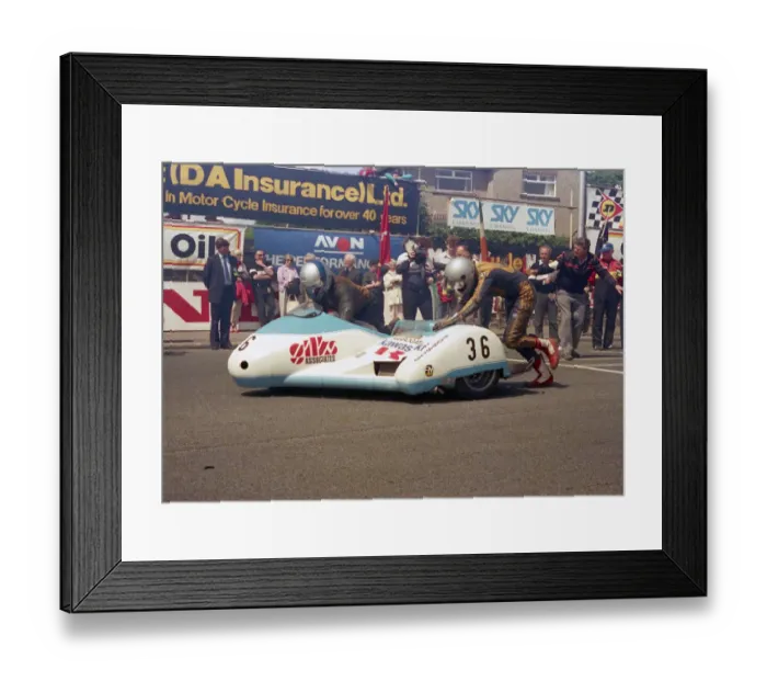 Framed Print : Michael Staiano & Alan Fisher (Yamaha) 1987 Sidecar TT Framed Print : Michael Staiano & Alan Fisher (Yamaha) 1987 Sidecar TT