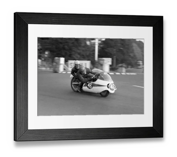 Framed Print : Peter Brown & G R Webb (BSA) 1966 Sidecar TT Framed Print : Peter Brown & G R Webb (BSA) 1966 Sidecar TT