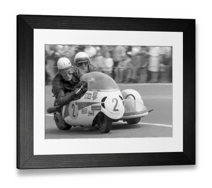 Framed Print : Peter Brown & Mick Casey (BSA) 1970 750 Sidecar TT Framed Print : Peter Brown & Mick Casey (BSA) 1970 750 Sidecar TT
