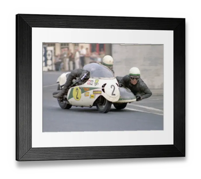 Framed Print : Peter Brown & Mick Casey (BSA) 1970 750 Sidecar TT Framed Print : Peter Brown & Mick Casey (BSA) 1970 750 Sidecar TT