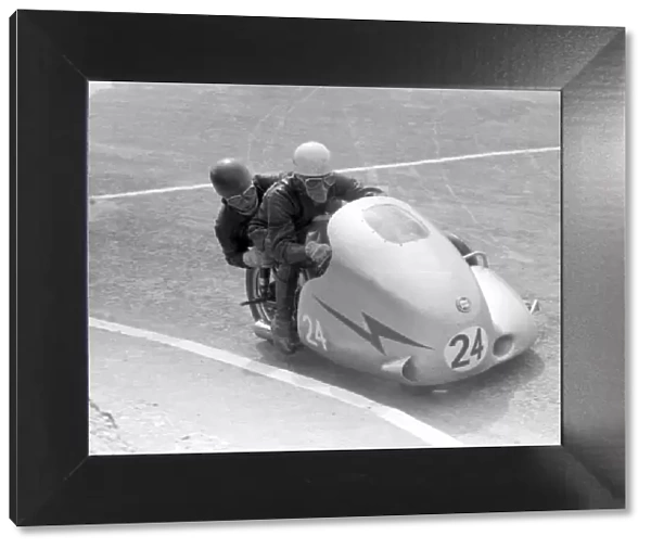 Jackie Beeton & Charlie Billingham (Norton) 1957 Sidecar TT
