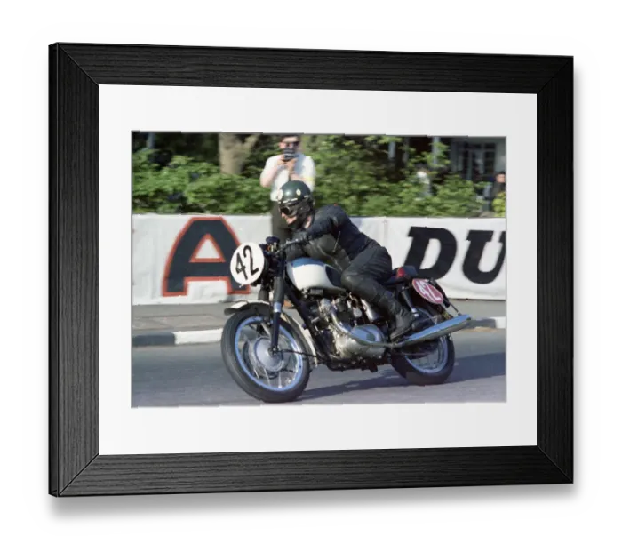 Framed Print : Brian Bennett (Triumph) 1967 Production TT Framed Print : Brian Bennett (Triumph) 1967 Production TT