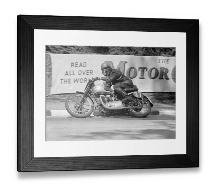 Framed Print : David Birrell (Triumph) 1951 Senior Clubman TT Framed Print : David Birrell (Triumph) 1951 Senior Clubman TT