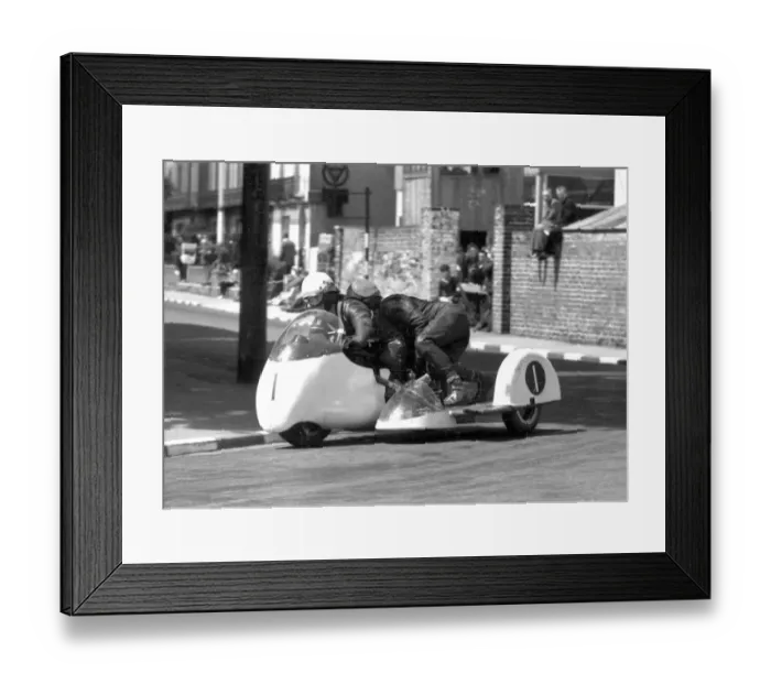 Framed Print : Alan Birch & Peter Cropper (BMW) 1964 Sidecar TT Framed Print : Alan Birch & Peter Cropper (BMW) 1964 Sidecar TT