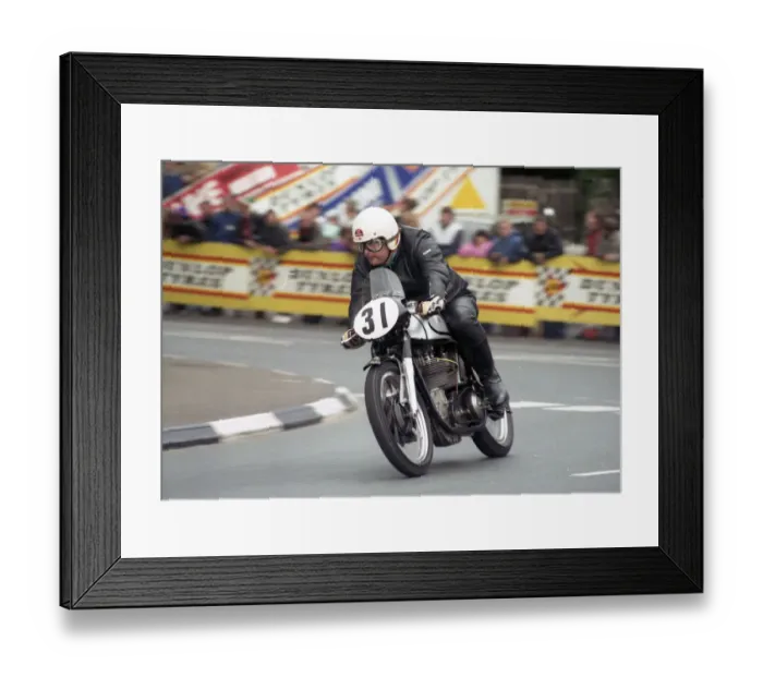 Framed Print : Michael Bills (Norton) 1989 TT Parade Lap Framed Print : Michael Bills (Norton) 1989 TT Parade Lap