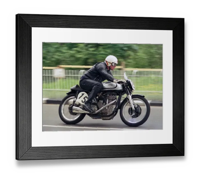 Framed Print : Michael Bills (Norton) 1988 TT Parade Lap Framed Print : Michael Bills (Norton) 1988 TT Parade Lap
