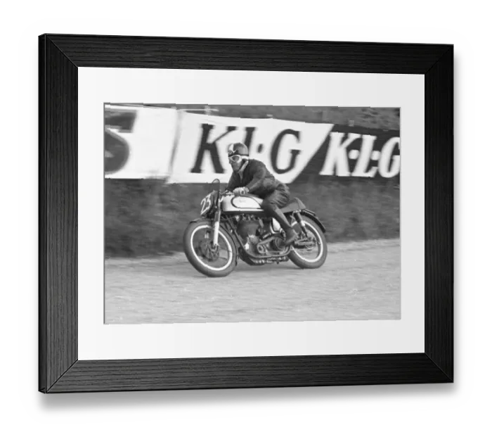 Framed Print : Laurie Boulter (Norton) 1953 Junior TT Framed Print : Laurie Boulter (Norton) 1953 Junior TT