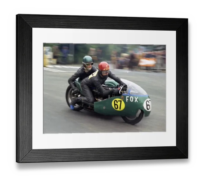 Framed Print : Derek Bradford & R Makepeace (Triumph) 1971 750 Sidecar TT Framed Print : Derek Bradford & R Makepeace (Triumph) 1971 750 Sidecar TT