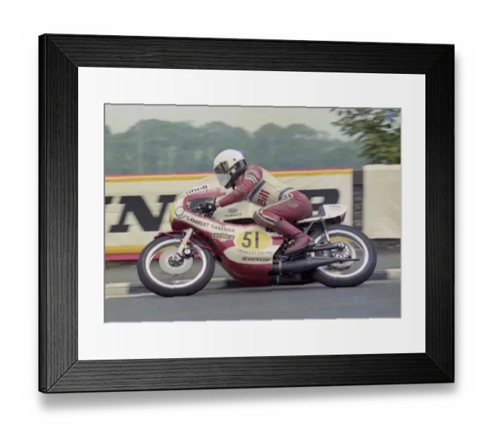 Framed Print : Bill Bowman (Yamaha) 1976 Senior TT Framed Print : Bill Bowman (Yamaha) 1976 Senior TT