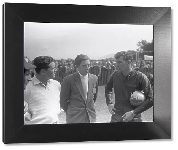 Geoff Duke, Reg Armstrong and Aussie Bob Brown 1957 Senior TT