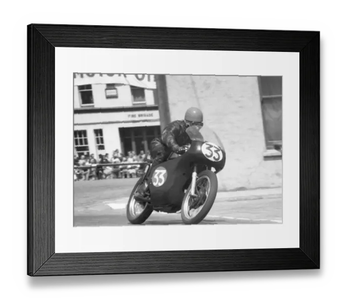 Framed Print : Jack Brett (Norton) 1960 Junior TT
