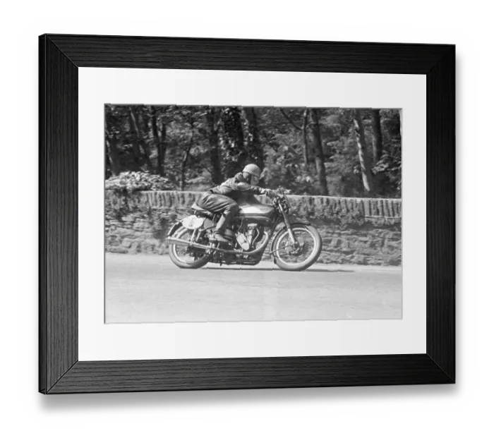 Framed Print : Charlie Brett (Norton Excelsior) 1951 Lightweight TT Framed Print : Charlie Brett (Norton Excelsior) 1951 Lightweight TT
