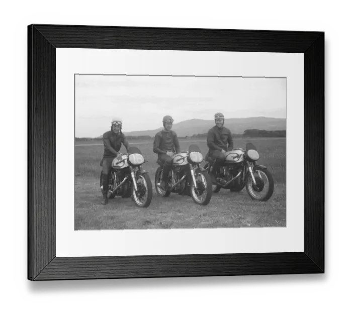 Framed Print : The Junior Norton team 1956 TT Framed Print : The Junior Norton team 1956 TT