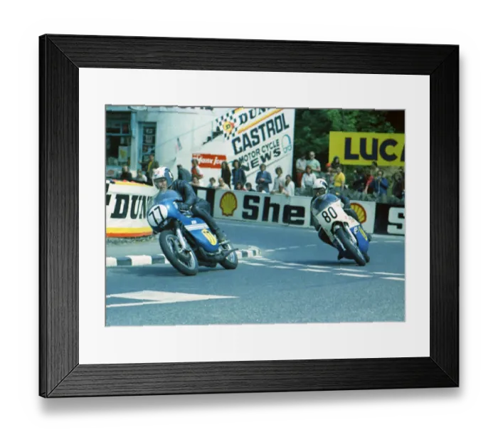 Framed Print : Dennis Brew (Suzuki) and Steve Moynihan (Norton) 1973 Senior TT Framed Print : Dennis Brew (Suzuki) and Steve Moynihan (Norton) 1973 Senior TT