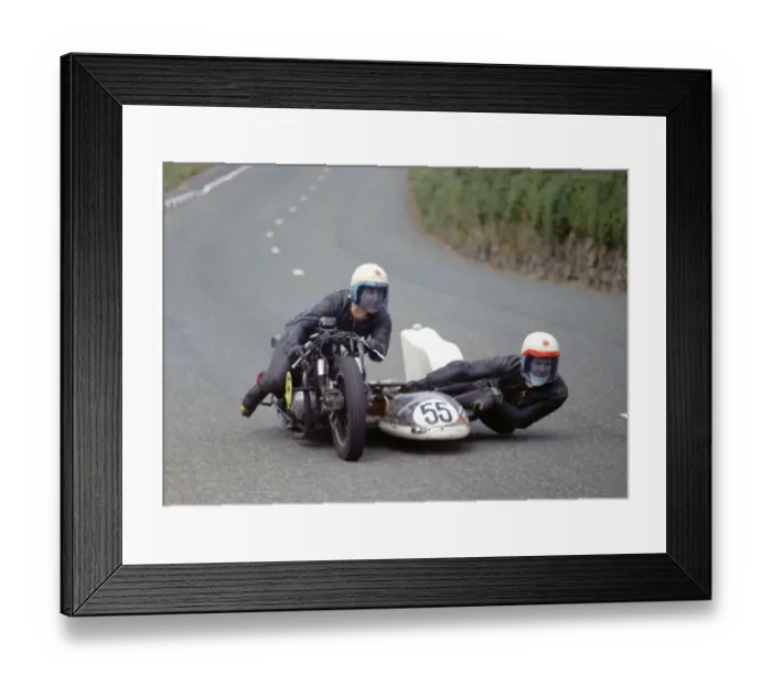 Framed Print : Eric Bregazzi & Jimmy Creer (BSA) 1974 750 Sidecar TT Framed Print : Eric Bregazzi & Jimmy Creer (BSA) 1974 750 Sidecar TT