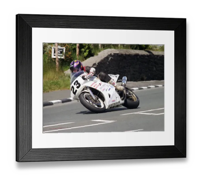 Framed Print : Wattie Brown (Honda) 1995 Formula One TT
