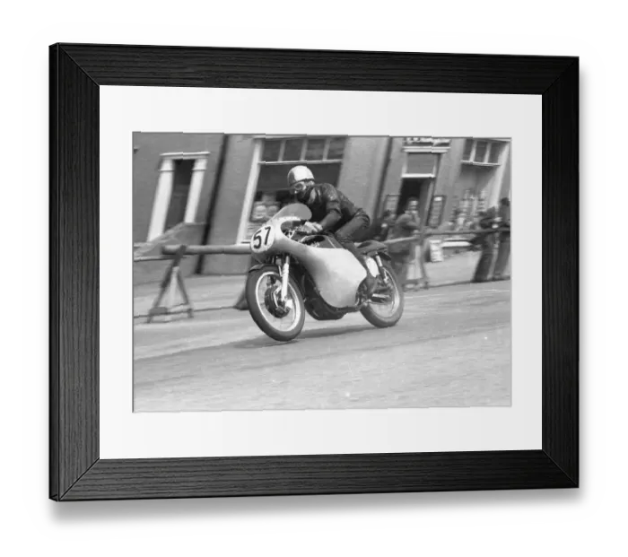 Framed Print : Bob Brown (AJS) 1958 Junior TT Framed Print : Bob Brown (AJS) 1958 Junior TT