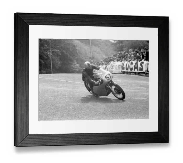 Framed Print : Bob Brown (AJS) 1958 Junior TT Framed Print : Bob Brown (AJS) 1958 Junior TT