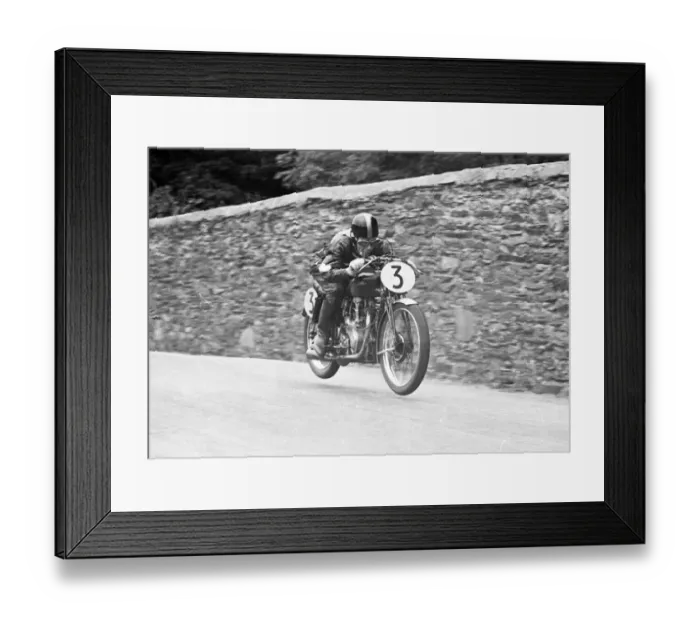 Framed Print : Charlie Bruce (Velocette) 1952 Lightweight TT Framed Print : Charlie Bruce (Velocette) 1952 Lightweight TT